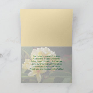 Happy Mother's Day To My Mother-In-law Card