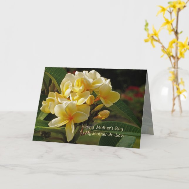 Happy Mother's Day To My Mother-In-law Card (Yellow Flower)