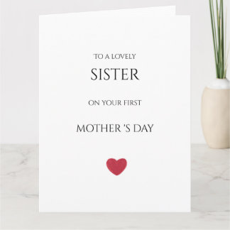 happy mother's day to sister card