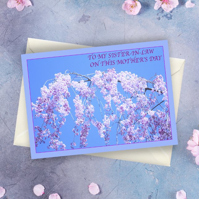 Happy Mother's Day To Sister-in-Law Cherry Blossom Card (Creator Uploaded)