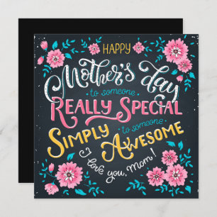 Happy Mother's Day to Special and Awesome Mom Holiday Card