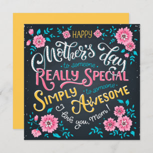 Happy Mother's Day   to Special and Awesome Mom Holiday Card
