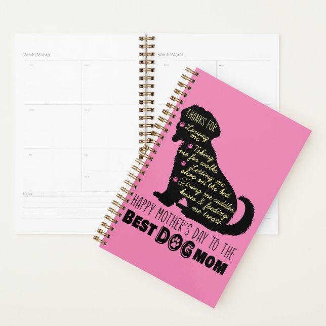 Happy Mother's Day To The Best Dog Mom Planner (Display)