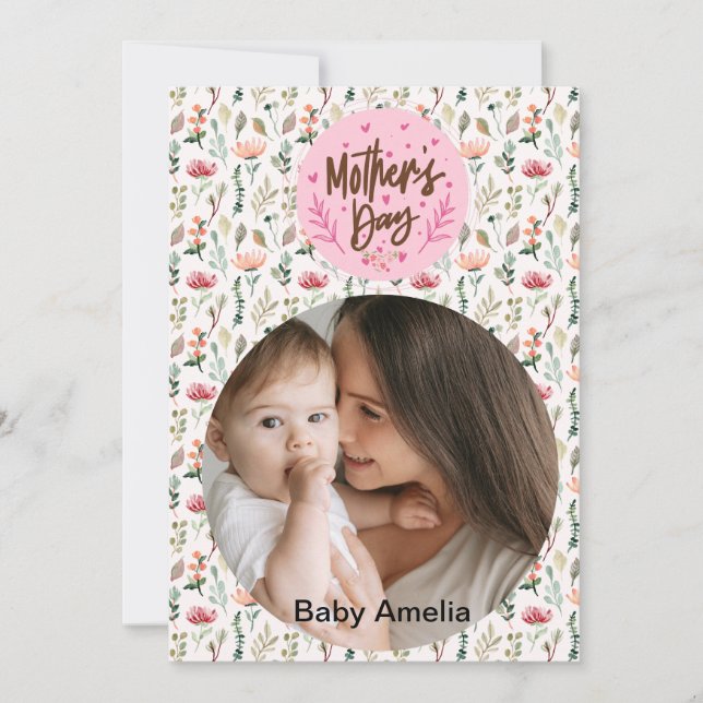 Happy Mother's Day to The Best Mom Photo Holiday Card (Front)