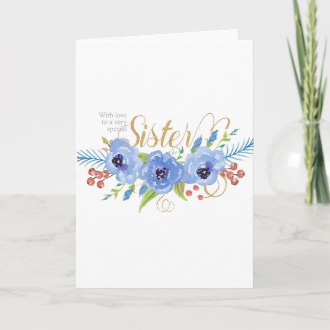 Happy Mother's Day to very special Sister flowers Card (Front)