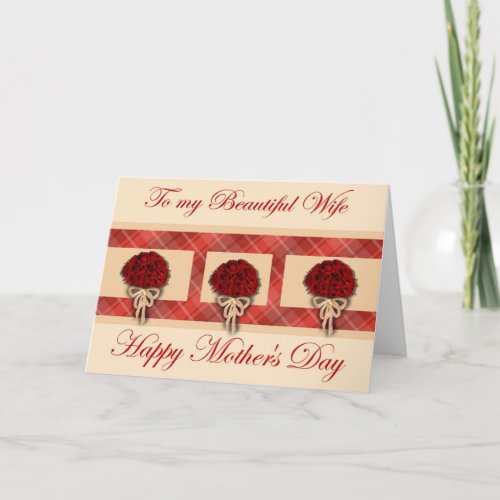 Happy Mothers Day to Wife from Husband Card