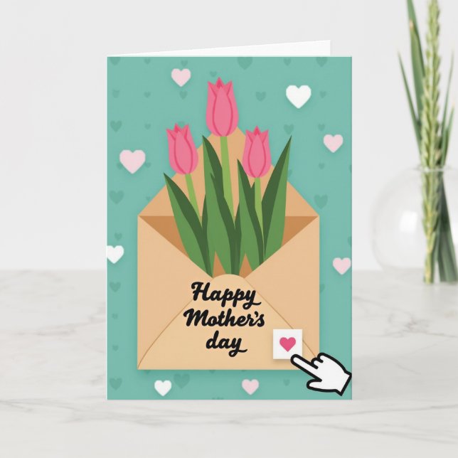 Happy Mothers Day Tulip Art Card (Front)