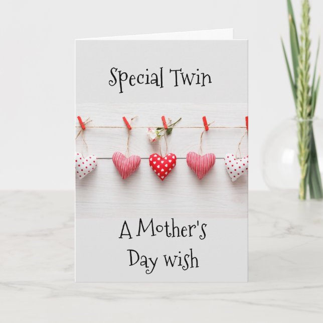 HAPPY MOTHER'S DAY **TWIN**  MOTHER'S DAY CARD (Front)