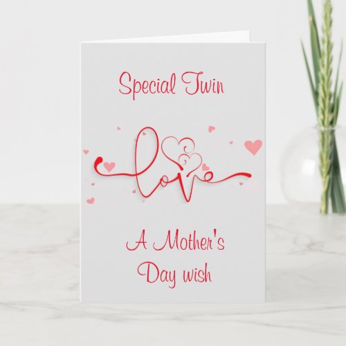 HAPPY MOTHERS DAY TWIN  MOTHERS DAY CARD