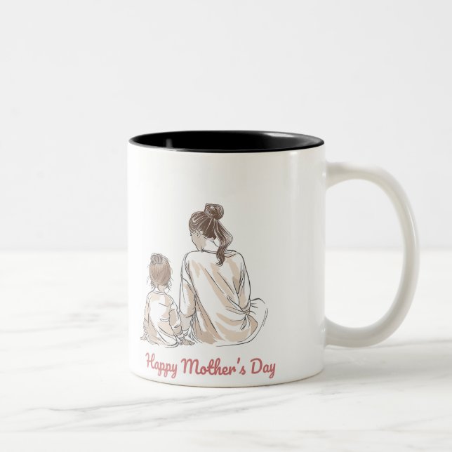 Happy Mother's Day Two-Tone Coffee Mug (Right)