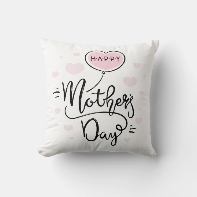 Happy Mother's Day Typography | Throw Pillow (Front)