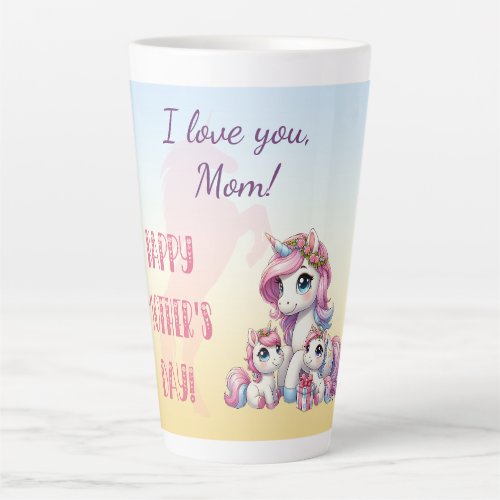 Happy Mothers Day Unicorn_Themed Latte Mug