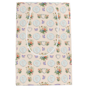 Happy Mother's Day Vanilla Cream Medium Gift Bag