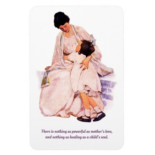 Happy Mothers Day Vintage Art with Quote Gift Magnet
