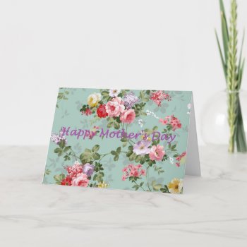 Happy Mother's Day - Vintage Floral Card by KraftyKays at Zazzle