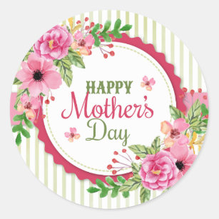 2 x 10cm Love You Mum Vinyl Stickers Mothers Day Flowers Laptop Sticker #30061 