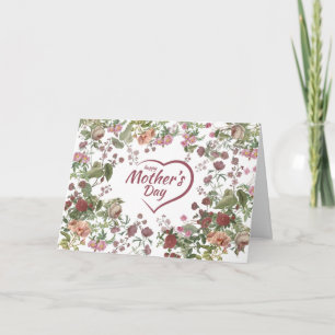 Happy Mother's Day Vintage Flowers Card