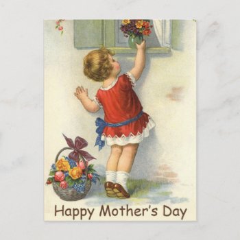 Happy Mothers Day - Vintage Postcard by KraftyKays at Zazzle