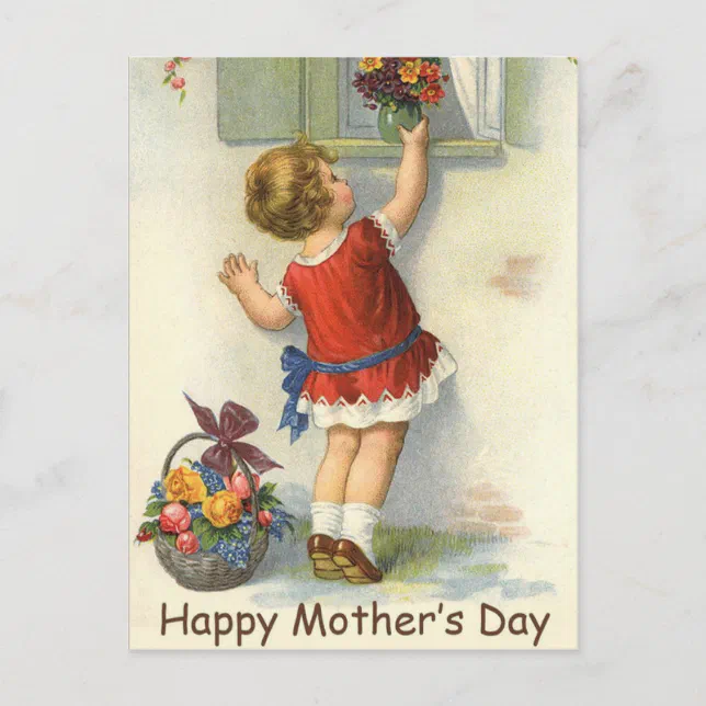 Happy Mothers Day Vintage Postcard Zazzle