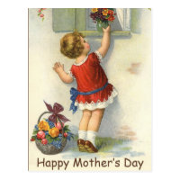 Happy Mothers Day - Vintage Postcard