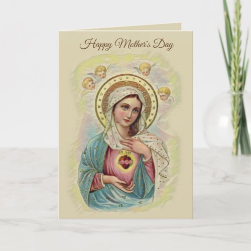HAPPY MOTHERS DAY VIRGIN MARY RELIGIOUS CARD