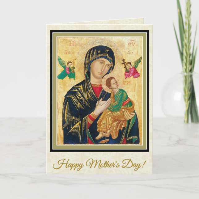 HAPPY MOTHER'S DAY VIRGIN MARY RELIGIOUS CARD (Front)
