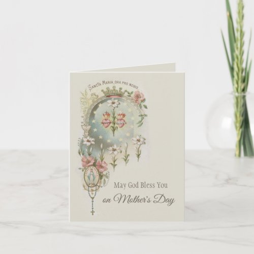 HAPPY MOTHERS DAY VIRGIN MARY RELIGIOUS CARD