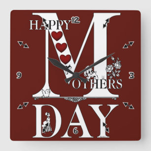 Happy Mothers Day Wall Clock