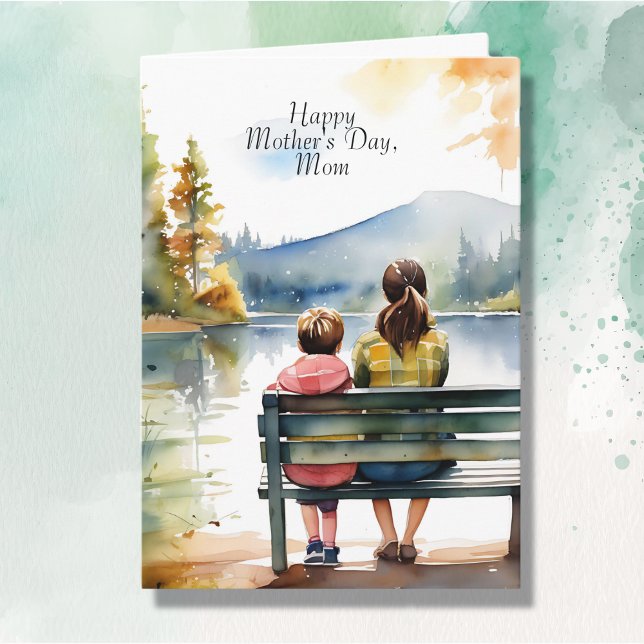 Happy Mother's Day | Watercolor Mom & Son Card (Creator Uploaded)