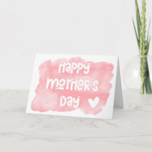 Happy Mother's Day, Watercolor Mother's Day Card
