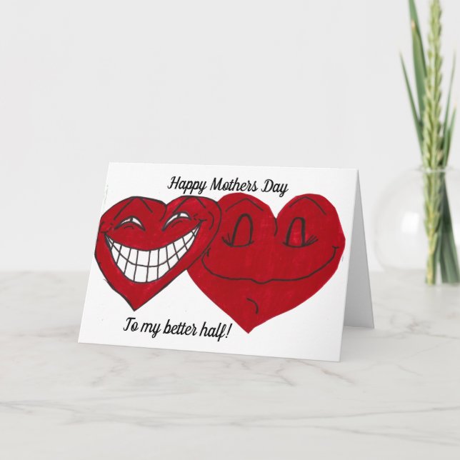 HAPPY MOTHERS DAY WIFE  joke card (Front)