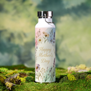 Happy Mother's Day Wildflowers Water Bottle