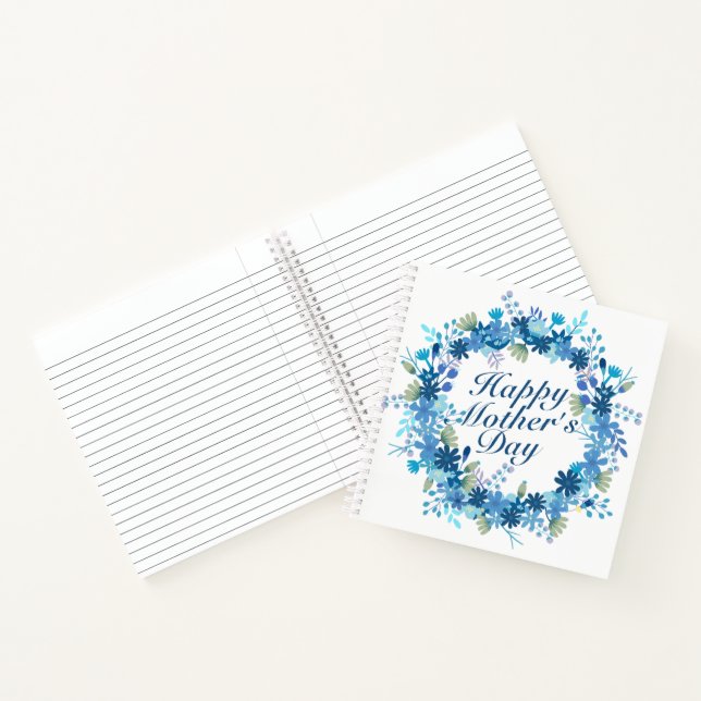 Happy Mother's Day Winter Floral Wreath Notebook (Inside)