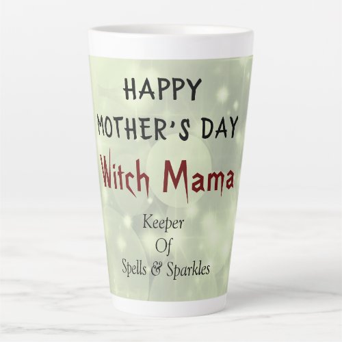 Happy Mothers Day Witch Mama design Latte Mug