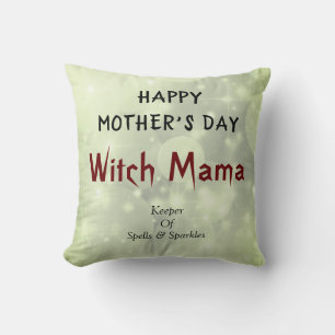 Happy Mother's Day Witch Mama design Throw Pillow
