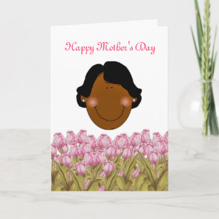 Happy Mother's Day with African American Mom Card