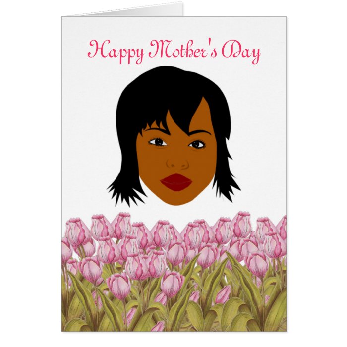 Happy Mother's Day with African American Mom Greeting Cards
