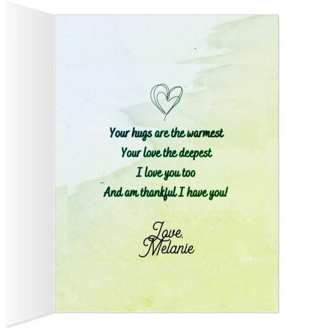 Happy Mother's Day with an original Poem Card (Inside (Right))