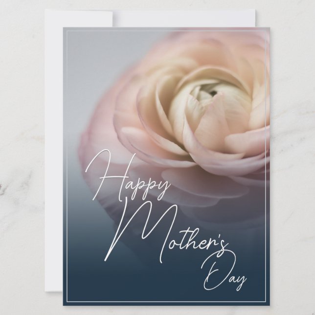 Happy Mother's Day with Big Pink Rose (Front)