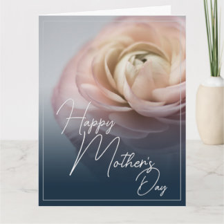 Happy Mother's Day with Big Pink Rose Card