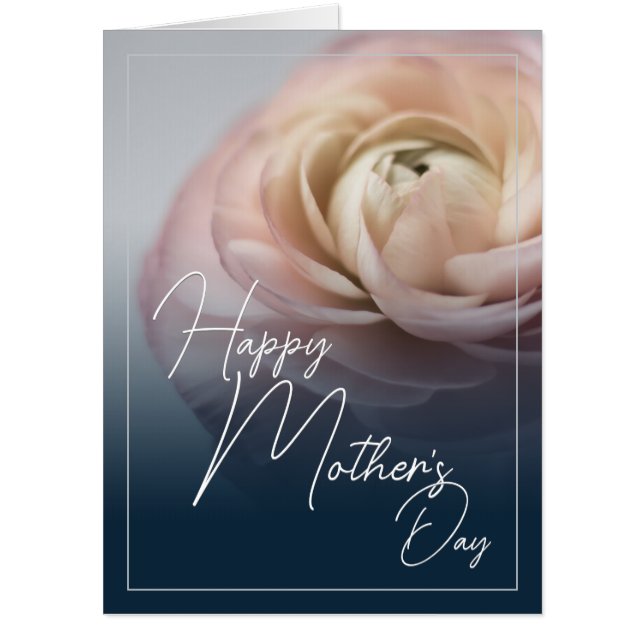 Happy Mother's Day with Big Pink Rose Card (Front)