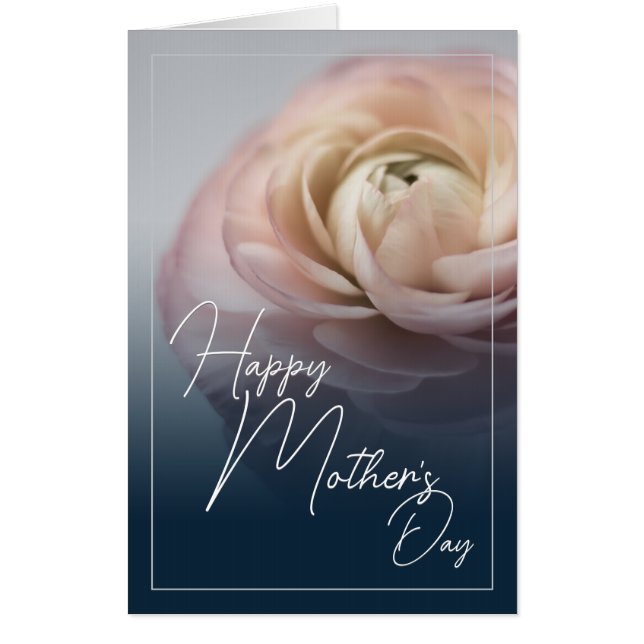 Happy Mother's Day with Big Pink Rose Card (Front)