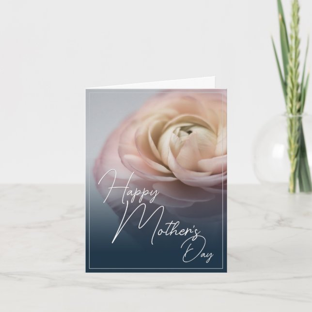 Happy Mother's Day with Big Pink Rose Card (Front)