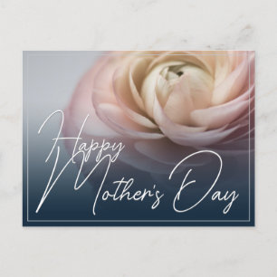 Happy Mother's Day with Big Pink Rose Holiday Postcard