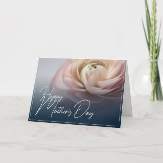 Happy Mother's Day with Big Pink Rose Thank You Card
