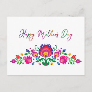 Happy Mother's Day with Folklore Custom Text Postcard