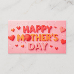 Happy Mother's Day with Hearts Enclosure Card