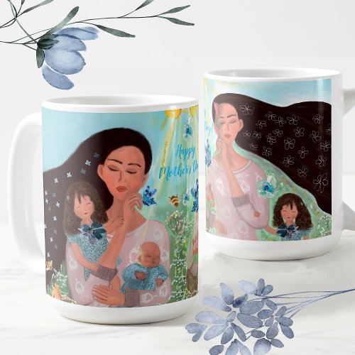 Happy Mothers Day with kids  Coffee Mug