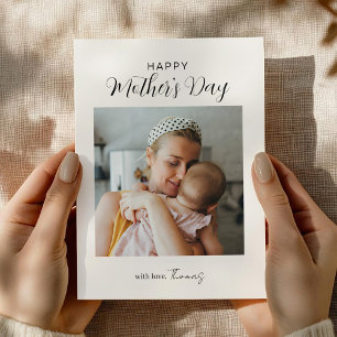Happy Mother's Day With Love Custom Name Images Holiday Card