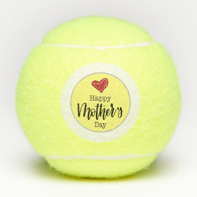 Happy Mother's Day with love Tennis Mom Balls (Front)